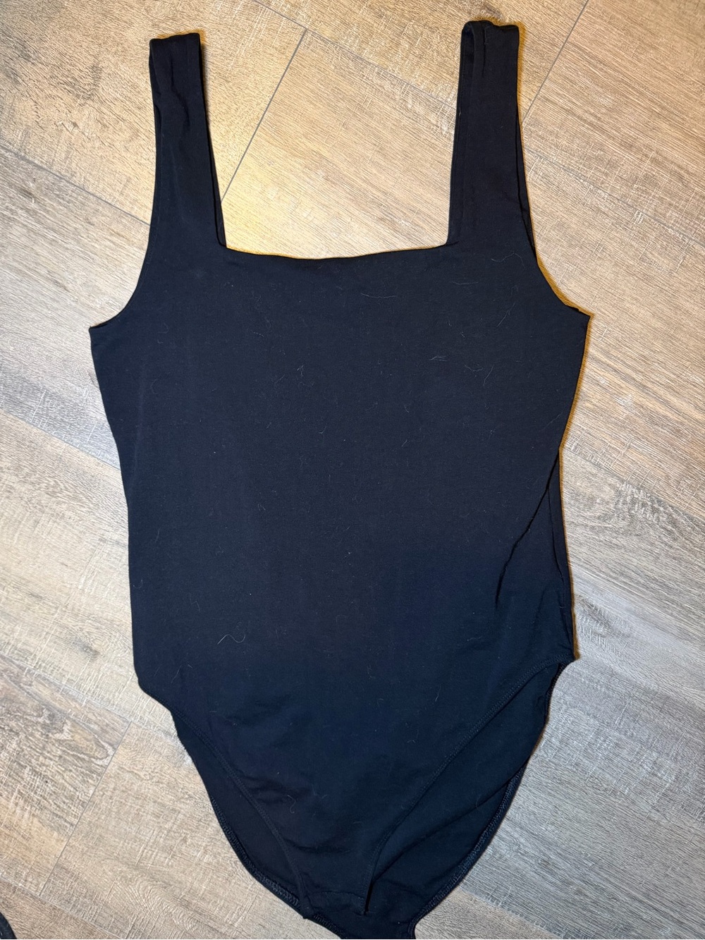Old Navy Black Square-Neck Tank Bodysuit
